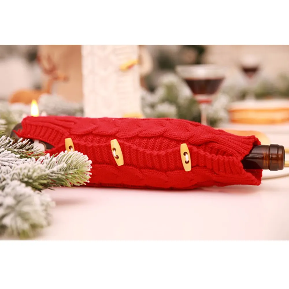 1 шт. рождественские Чехлы для бутылок вина Подарочная сумка рождественское вино