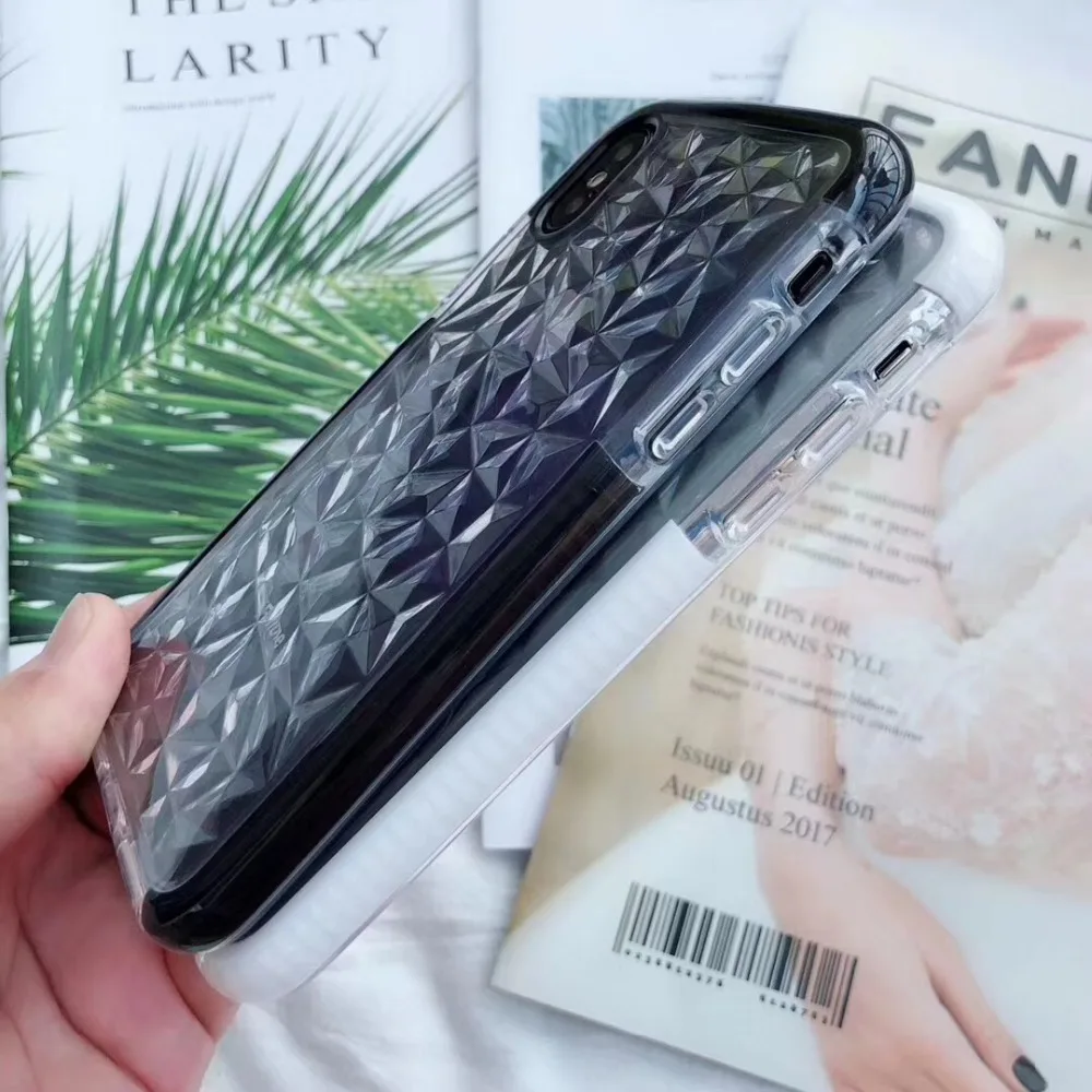 GABOOM Мягкие TPU прозрачный Diamond Форма телефон чехлы для iPhone 7 Чехол 8 6 6s Plus X 10
