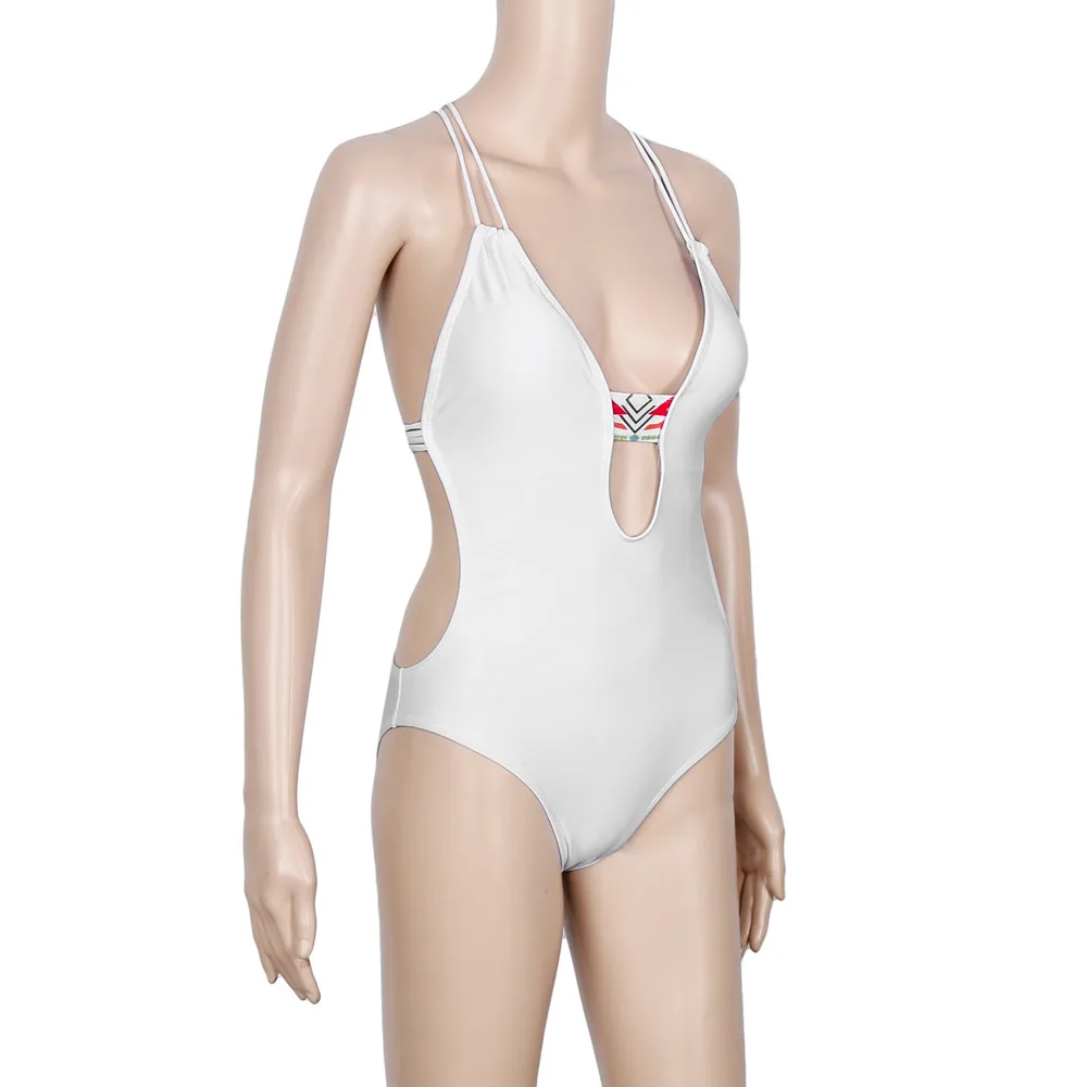 Сексуальный женский купальник бикини Бандаж с открытой спиной цельный купальный