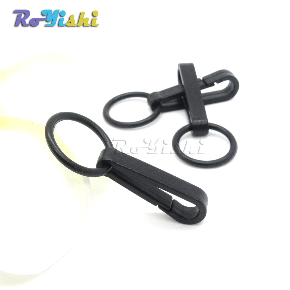 Пластиковые черные пряжки перчатки крюк мини защелкивающийся с О кольцом звено