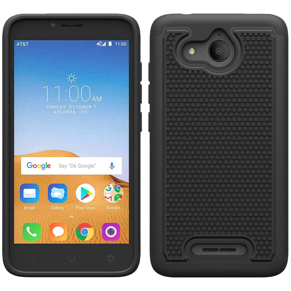 2 в 1 сверхмощный гибридный защитный чехол для Alcatel Tetra Мягкий ТПУ и жесткий