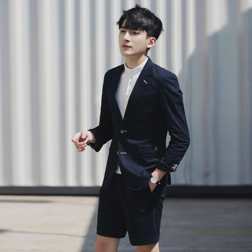 Новинка весны 2019 мужские однотонные повседневные хлопковые шорты красивый