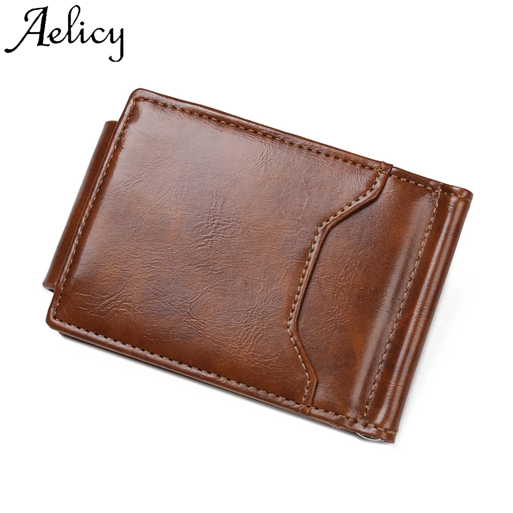 Aelicy мужской кожаный держатель для карт высокое качество однотонная сумка