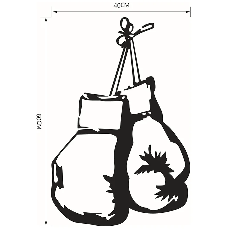 Прохладный Боксёрские перчатки боевых видов спорта настенная Стикеры Настенные