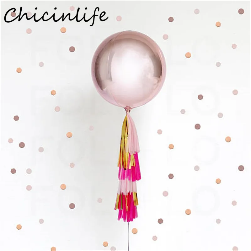 Chicinlife 1 шт. 18 дюймов 4D круглый шар в форме сферы фольга воздушный Свадебный
