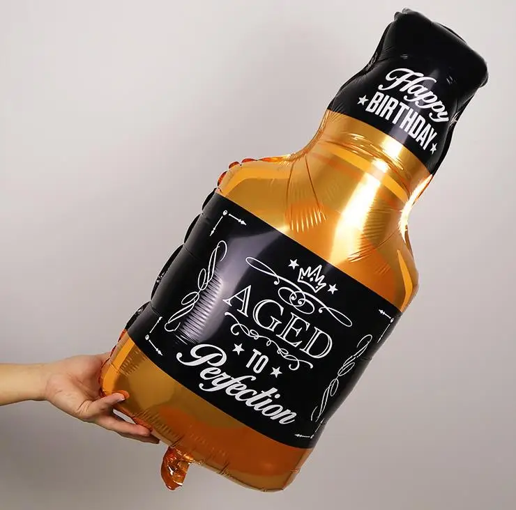 Whisky 1 шт., металлические латексные шары для празднования 18, 30, 40, 50, 60, 70, 80 лет, для свадьбы, дня рождения, вечеринки, украшения, фольгированные шары для взрослых, подарок - Цвет: Whisky