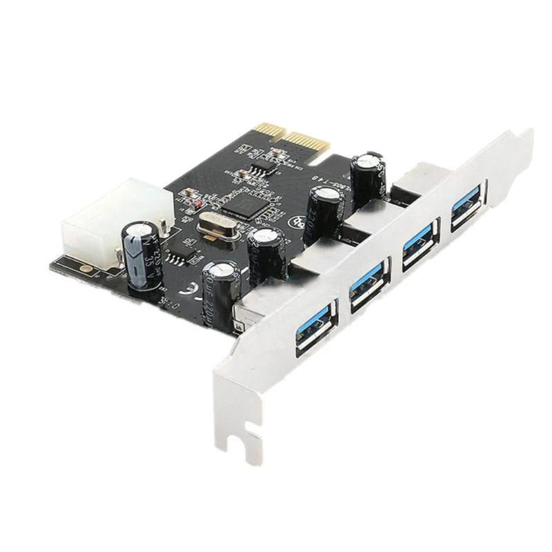 PCI E к USB 3 0 концентратор Express адаптер расширения карты 5 Гбит/с высокоскоростной 4