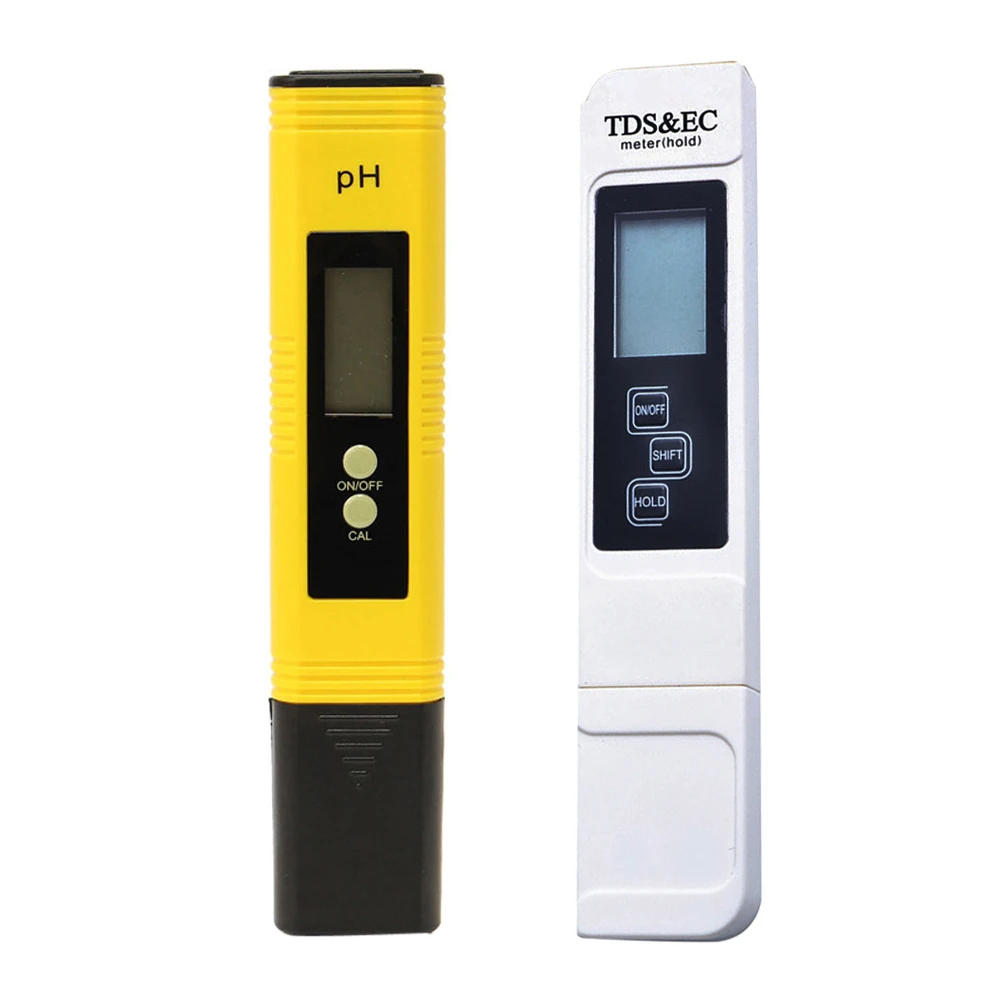 2 шт. 0,0-14,0 рН-метр+ 0-9990ppm Цифровой TDS EC метр тестер ЖК-дисплей Чистота воды PPM фильтр Гидропоники Бассейн тестер рН-метр