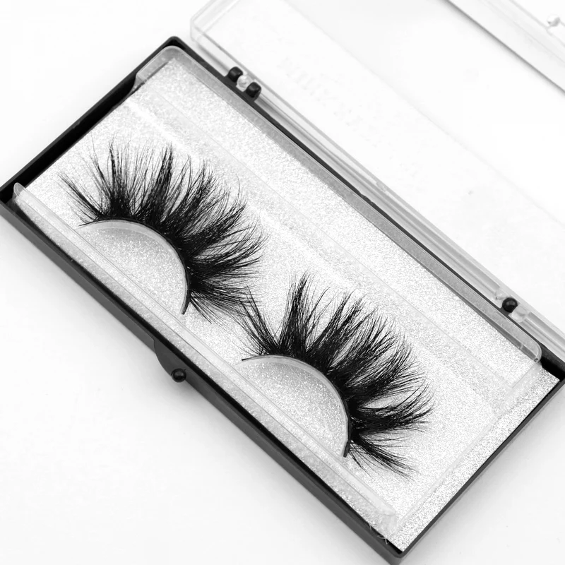 25mm Long eyelashes extra length 3D mink lashes Big dramatic volume fake strip thick false DOCOCER | Красота и здоровье