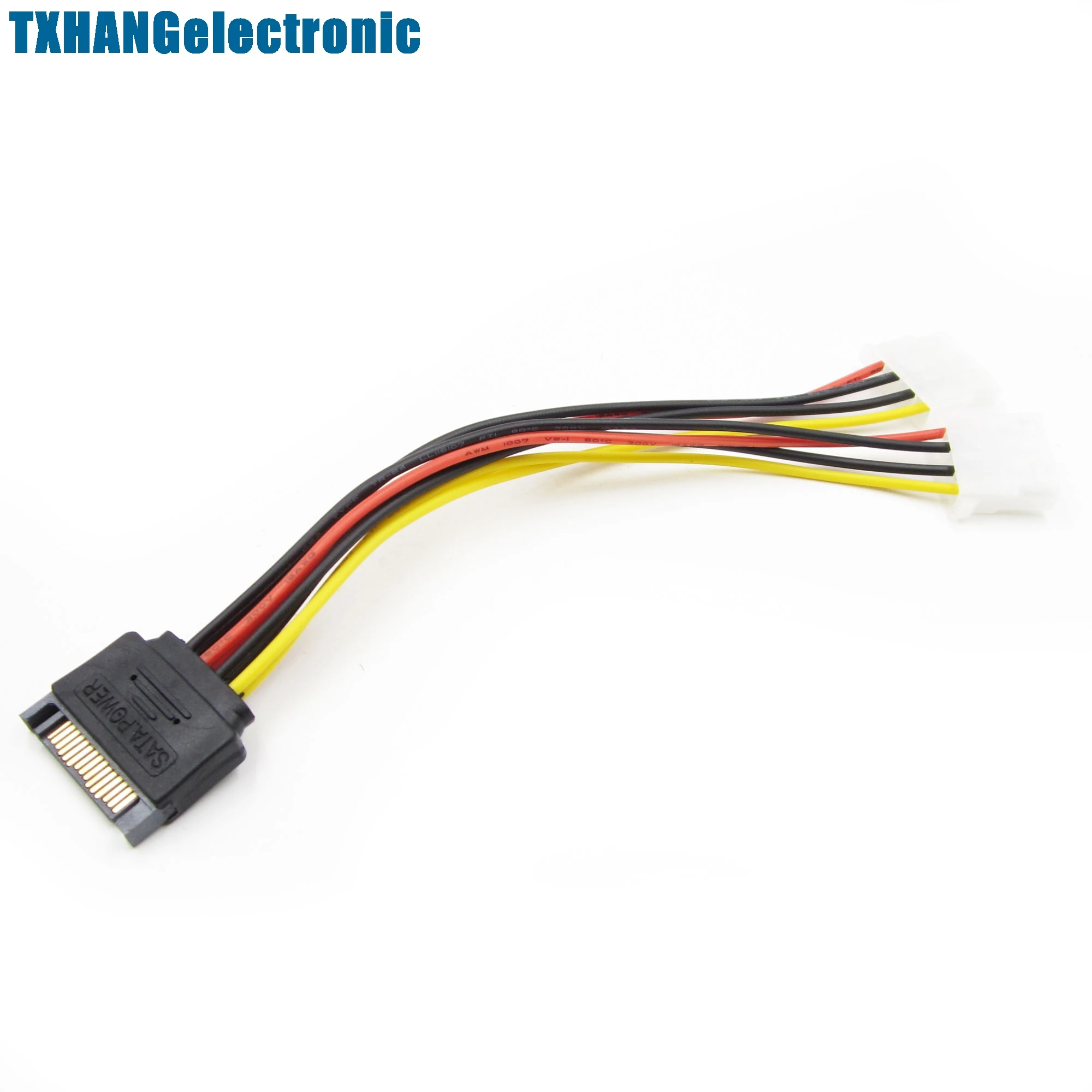 SATA 15 Pin папа 2 Женский 4 Кабель питания для IDE HDD DVD Лот Оптовая продажа|male female|male