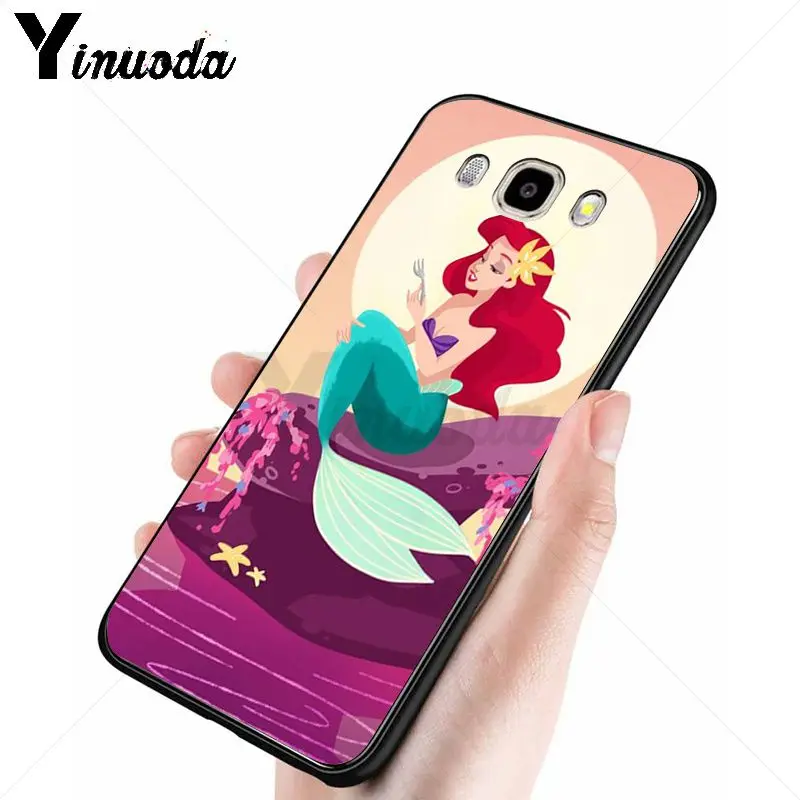 Yinuoda Русалочка черный мягкий чехол для телефона из ТПУ Samsung Galaxy j2prime j4plus j6plus j7 prime j8