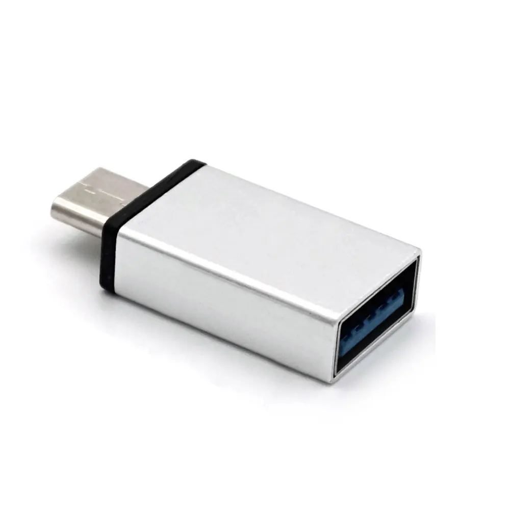 10 шт. USB OTG адаптер для Leeco huawei P9 P20 Pro P10 Honor 8 9 ZUK Z2 PRO LG G5 samsung S9 S8 type-C USBC адаптер Аксессуары - Цвет: Серебристый