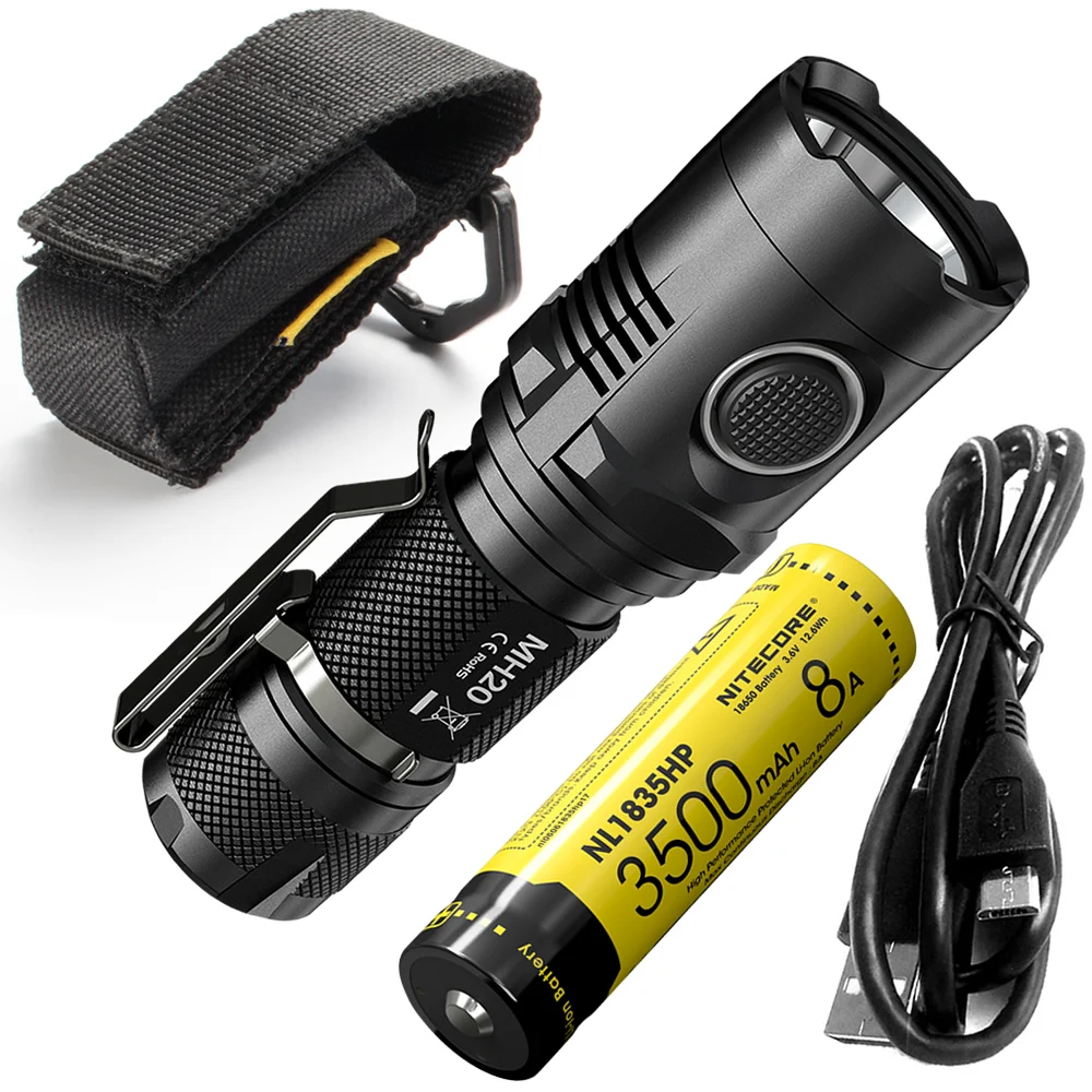 Скидка NITECORE MH20 1000 люмен CREE XML2 U2 светодиодный перезаряжаемый мини фонарик