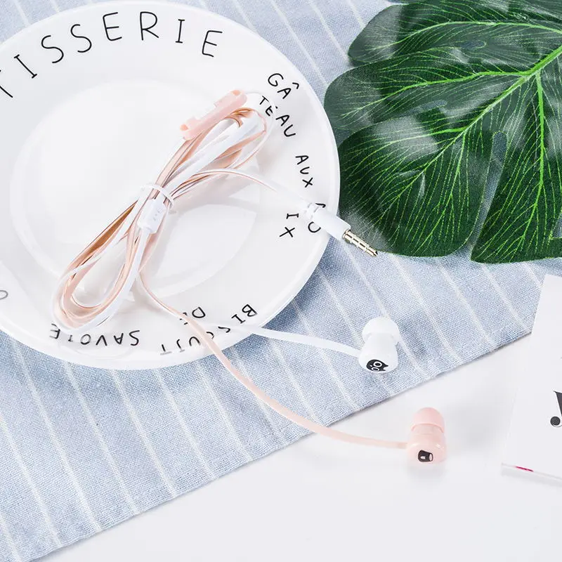 Портативная Проводная гарнитура 3 5 мм в уши милые Мультяшные наушники &quotКошка&quot