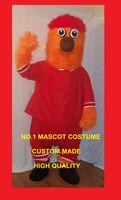 long hair orange plush monster mascot costume adult anime cosply dress friendly monster theme cartoon carnival mascotte1706
