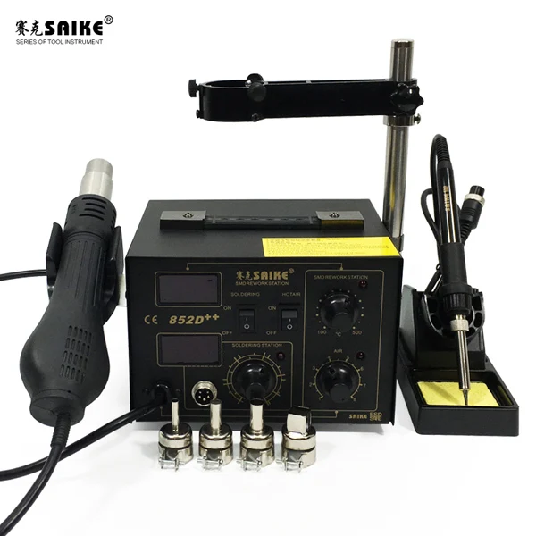 Package 4 SAIKE 852D++ 2 в 1 SMD паяльная станция фена паяльная станция 220 в 110 В - Цвет: Package 4