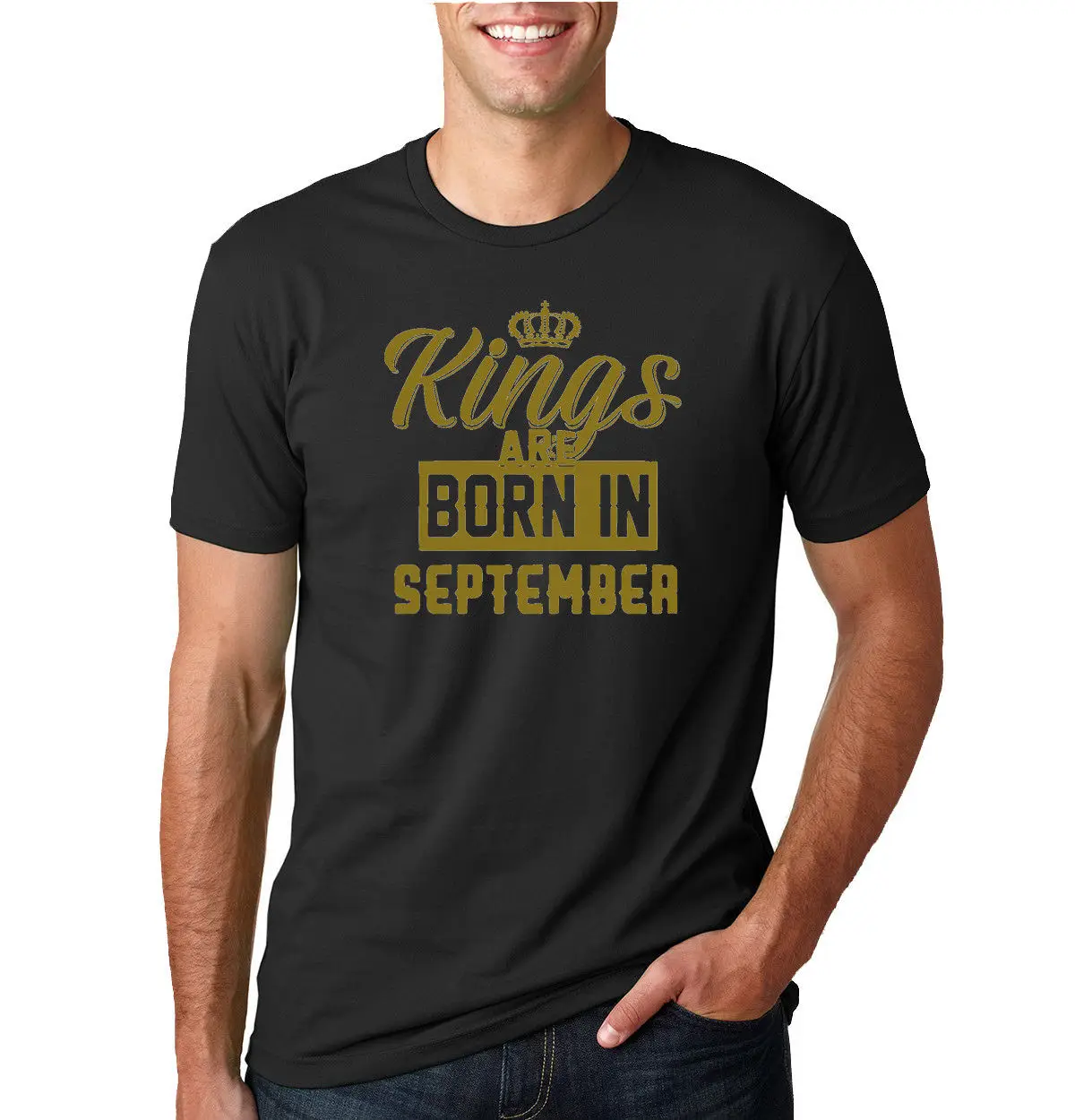 Kings рождаются в сентябре Мужская на день рождения Футболка Graphic Юбилей