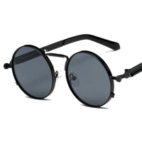 classic old vintage steampunk sunglasses men luxury punk designer women sun glasses round stylish shades