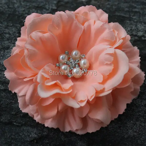 Шелковые тканевые пионы для волос цветы заколка брошь маленьких девочек или