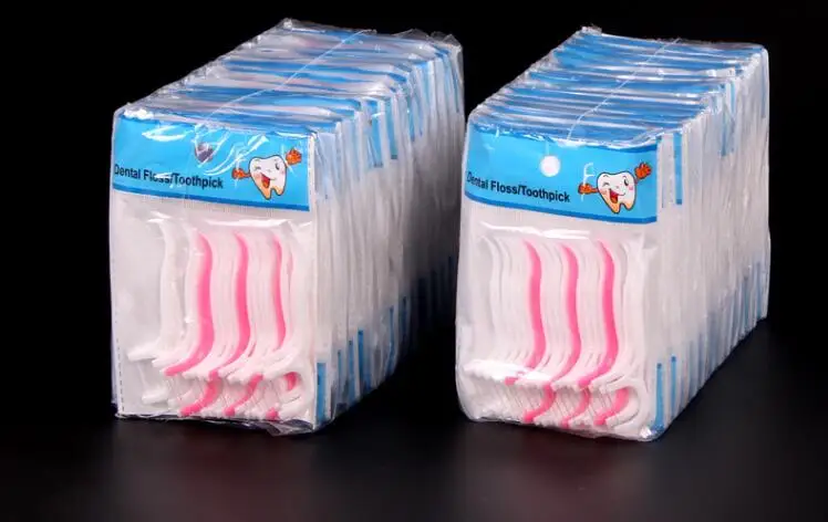 Одноразовая зубная нить KESMALL 100 шт./лот|toothpick floss|teeth stickfloss picks |