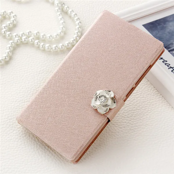 Rose gold Camellia AXD роскошный флип-кошелек с подставкой, Шелковый чехол для телефона, чехол для Nokia 2 2,1 3 3,1 Plus 5 5,1 6,1 Plus X6 6, чехол для телефона - Цвет: Rose gold Camellia