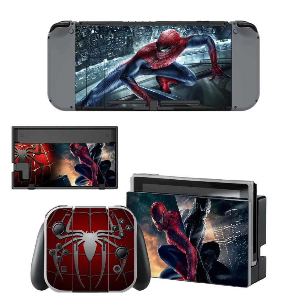 Виниловая наклейка мстители Человек паук Защитная пленка для Nintendo Switch консоль NS +