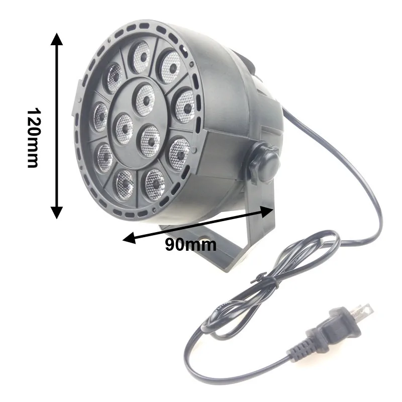 

RGBW LED Light Par Stage Effect Lamp DMX 512 12W by Voice Activated DMX Control for DJ KTV Bar Disco Projector Lighting EU US