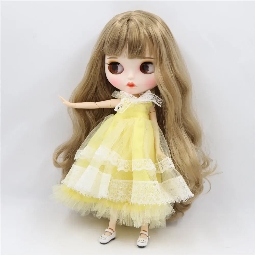 Ледяной DBS Blyth кукольные 1/6 BJD из белой кожи шарнирное тело кукла каштановые волосы