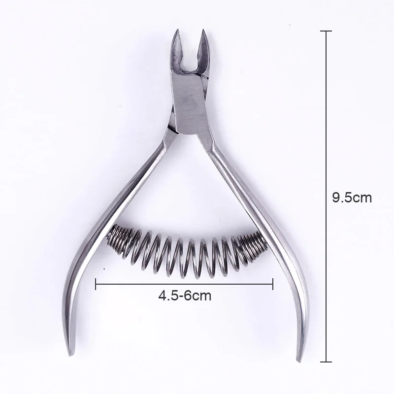 

Stainless Steel Spring Nail Cuticle Cutter Nipper Pusher Remover Nail Art Pedicure Clipper Tool