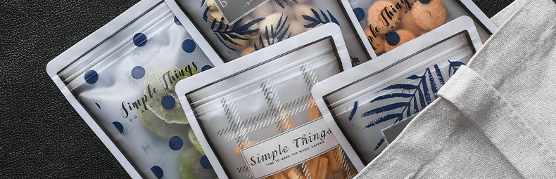 Luluhut 4 шт многоразовые ziplock мешок портативный прозрачный пластиковый пакет для конфет Кухня Еда герметичные мешки на молнии сумки для замораживания продуктов