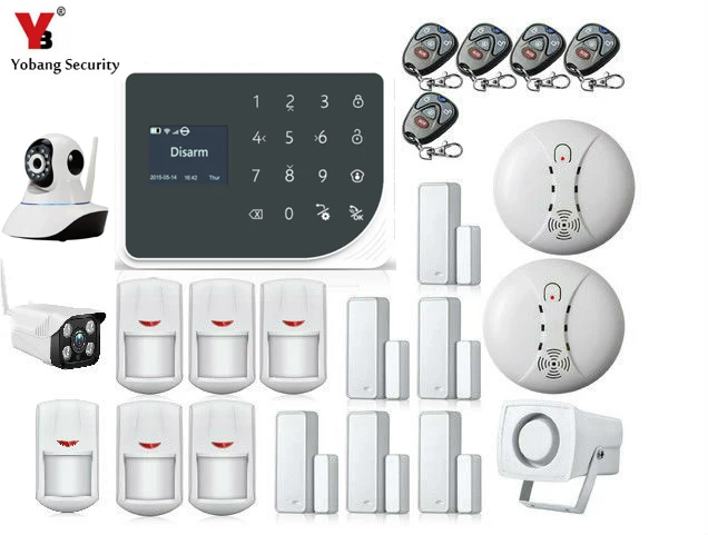 YoBang охранная Wi-Fi GSM сигнализация с рычагом беспроводная домашняя дистанционным
