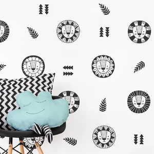 Милые наклейки на стены в виде льва и льва из мультфильма сделай сам, виниловые наклейки для украшения стен дома, детской комнаты