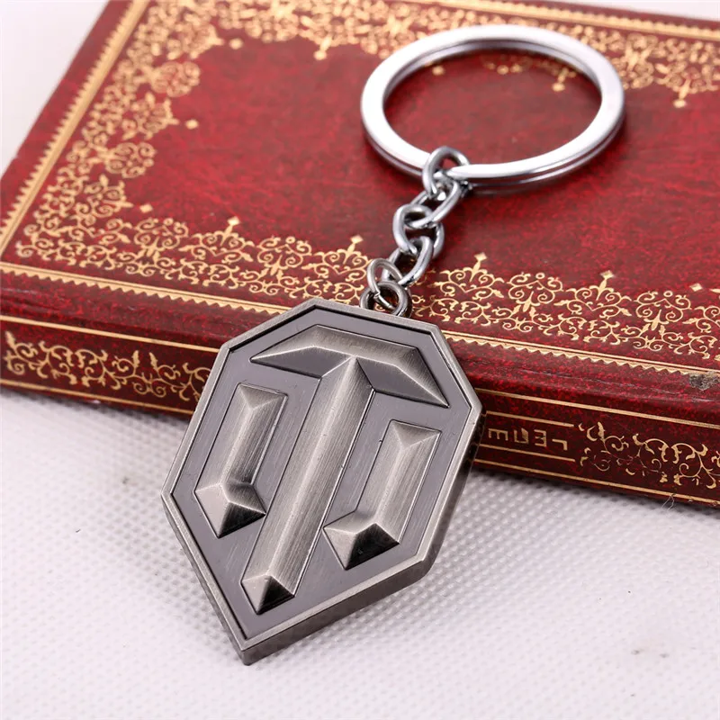 

HSIC 20pcs/lot Wholesale Game World of Tanks Keychain Tanks Key Chain Cool Accessories For Men Jewelry Gifts HC10903