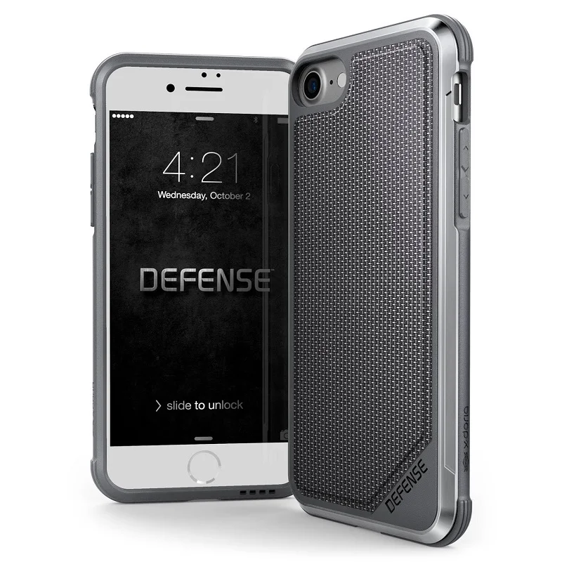 X-Doria Defense Lux чехол для телефона для iPhone 7 8 Plus, военный класс, защита от падения, алюминиевый чехол для iPhone 7 8 Plus, чехол - Цвет: Gray