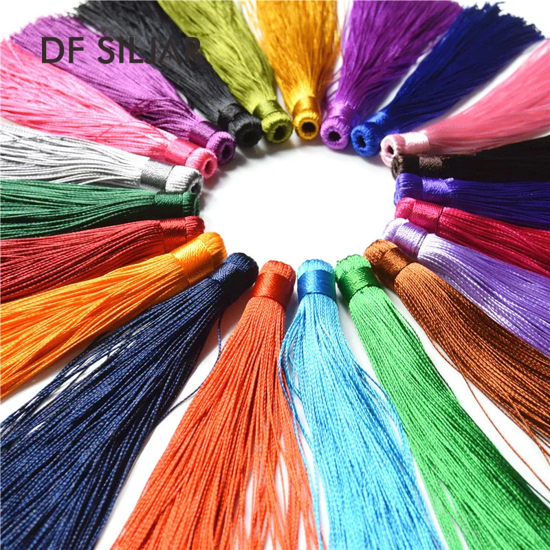 10pcs/lot 12cm Chinese Knot Satin Silk Tassels Long Tassel For Jewelry Making DIY Crafts Findings Y1717 | Украшения и аксессуары