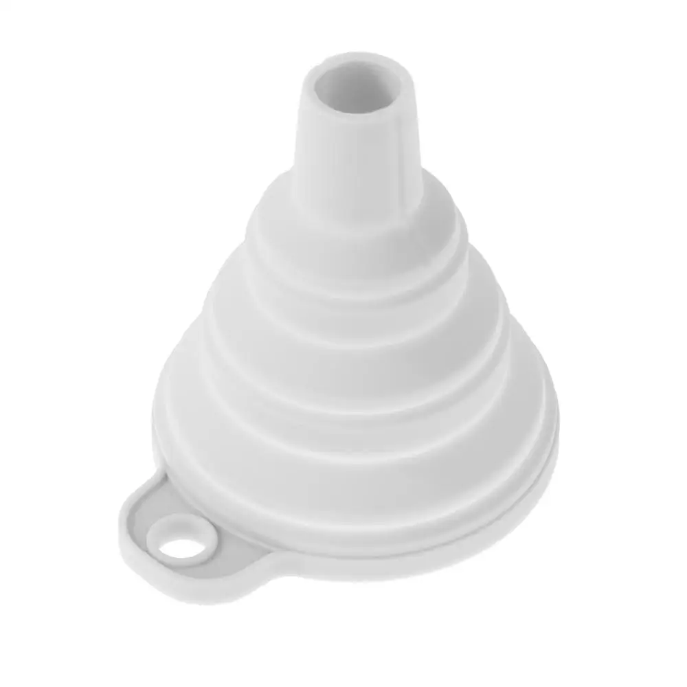 Nordic White Складная силиконовая воронка, Складная воронка для бутылки с водой, воронка для кухни, воронка для переноса жидкого порошка, 6 цветов - Цвет: Nordic White