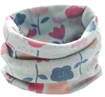 flower blue Новинка; шарф для малышей; Хлопковое платье для девочек; Весенний шарф; Детский шарф с воротником; теплый детский шейный платок для мальчиков; шарф с воротником для фотосессии - Цвет: flower blue