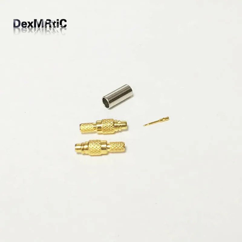 Штекер MMCX обжимный РЧ разъем для RG316 RG179 RG174 прямой позолоченный 1 шт. |