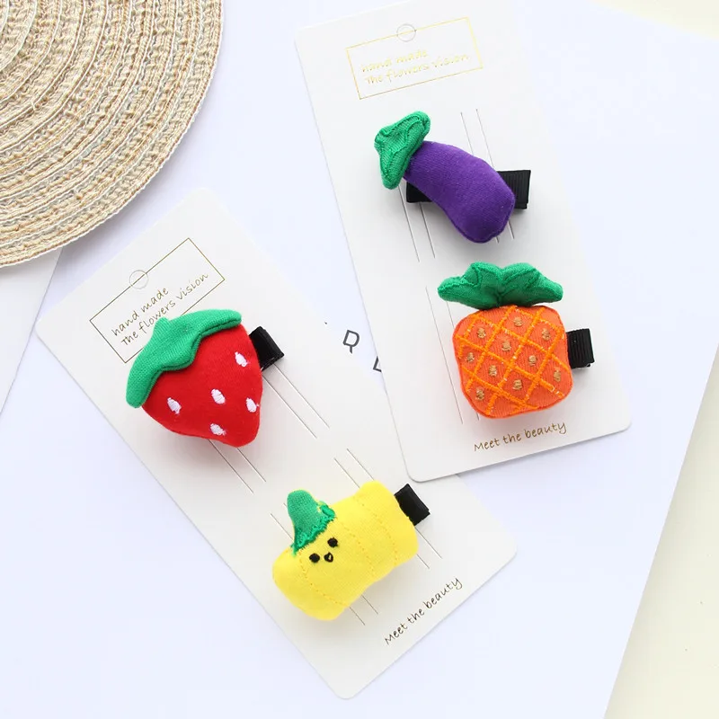 

New Creative Cute vegetables Kids Hairpins Hairring Barrettes Children Hair Accessories Girls Hair Clips