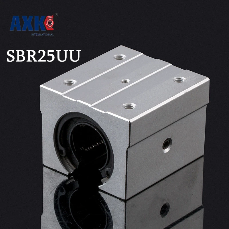 Axk Лучшая цена! 4 шт. Sbr25uu линейный подшипник 25 мм открытый скользящий блок ЧПУ