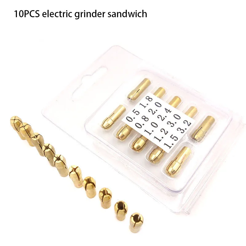 10 шт. латунный материал роторный инструмент Мини дрель латунные зажимные патроны