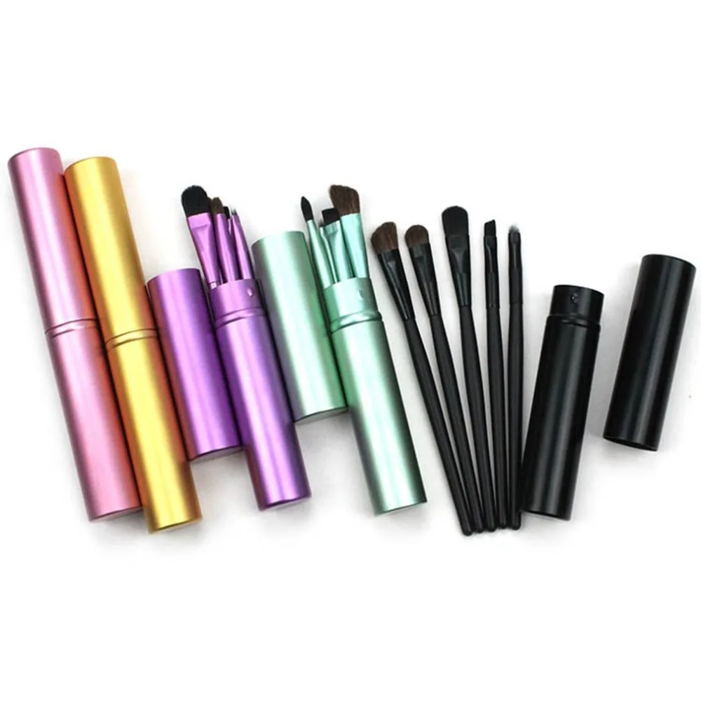 5 шт./компл. набор женских кистей с деревянной ручкой теней для век косметическая