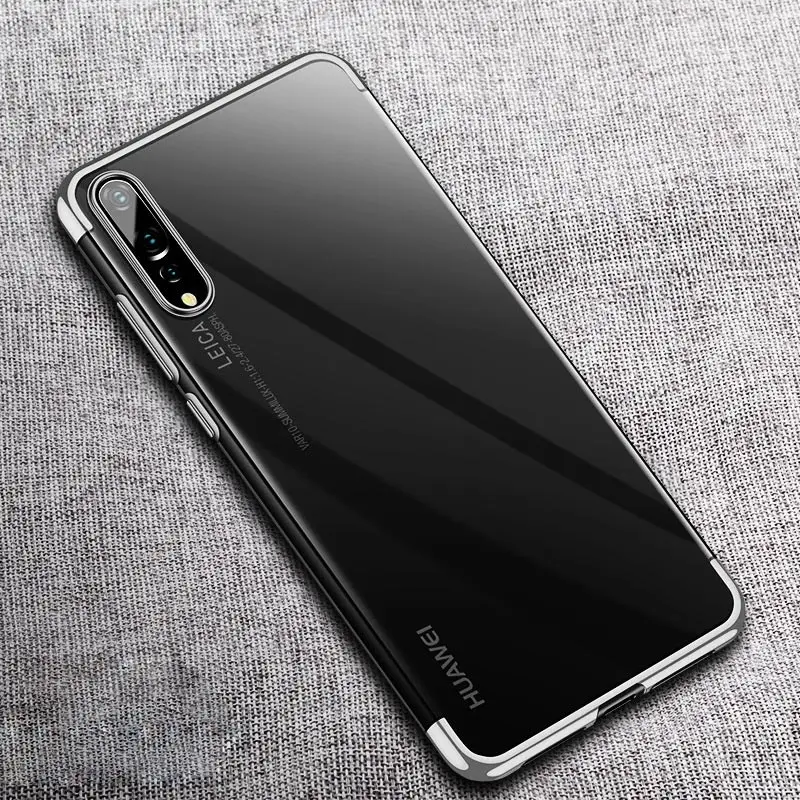 Silver Роскошный мягкий чехол с Покрытием s для huawei Honor 9X Pro 8A 8C 8X Lite Nova4 3i P30 P20 Pro Lite чехол прозрачный чехол Бампер Conque - Цвет: Silver