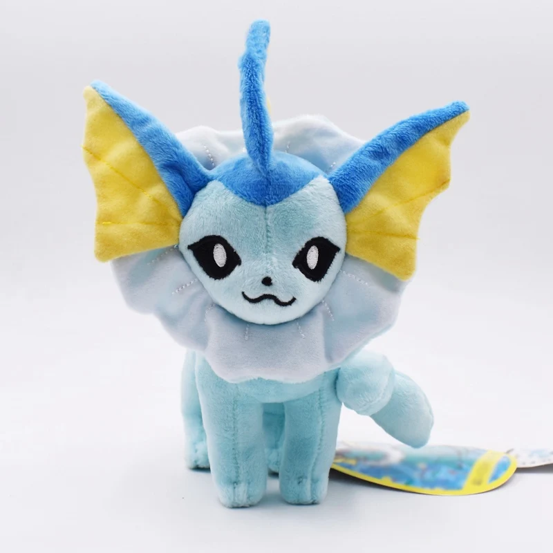 Vaporeon Хит, 7 дюймов, 18 см, игрушки-белочки, каваи, стоящая белочка, плюшевые игрушки, Мультяшные аниме куклы, детские игрушки, подарок для детей на Рождество - Цвет: Vaporeon