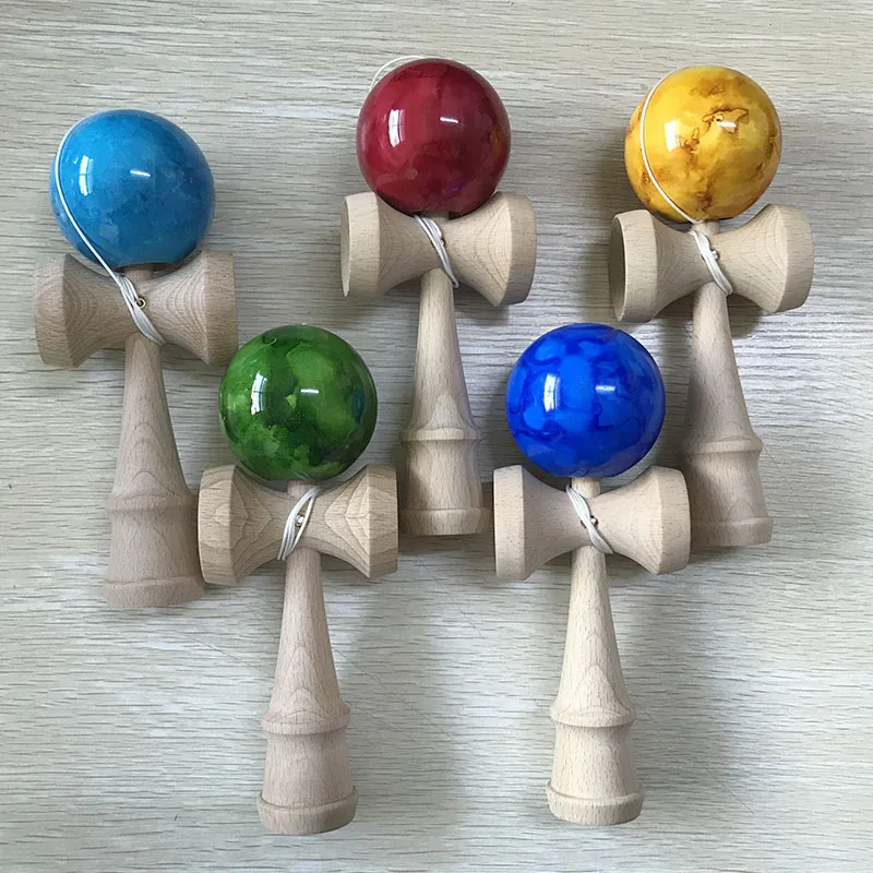 6 см шар Kendama профессиональная игрушка мраморный цвет Kendama жонглирующие шары игрушки для детей взрослые игры Рождественская игрушка разные цвета