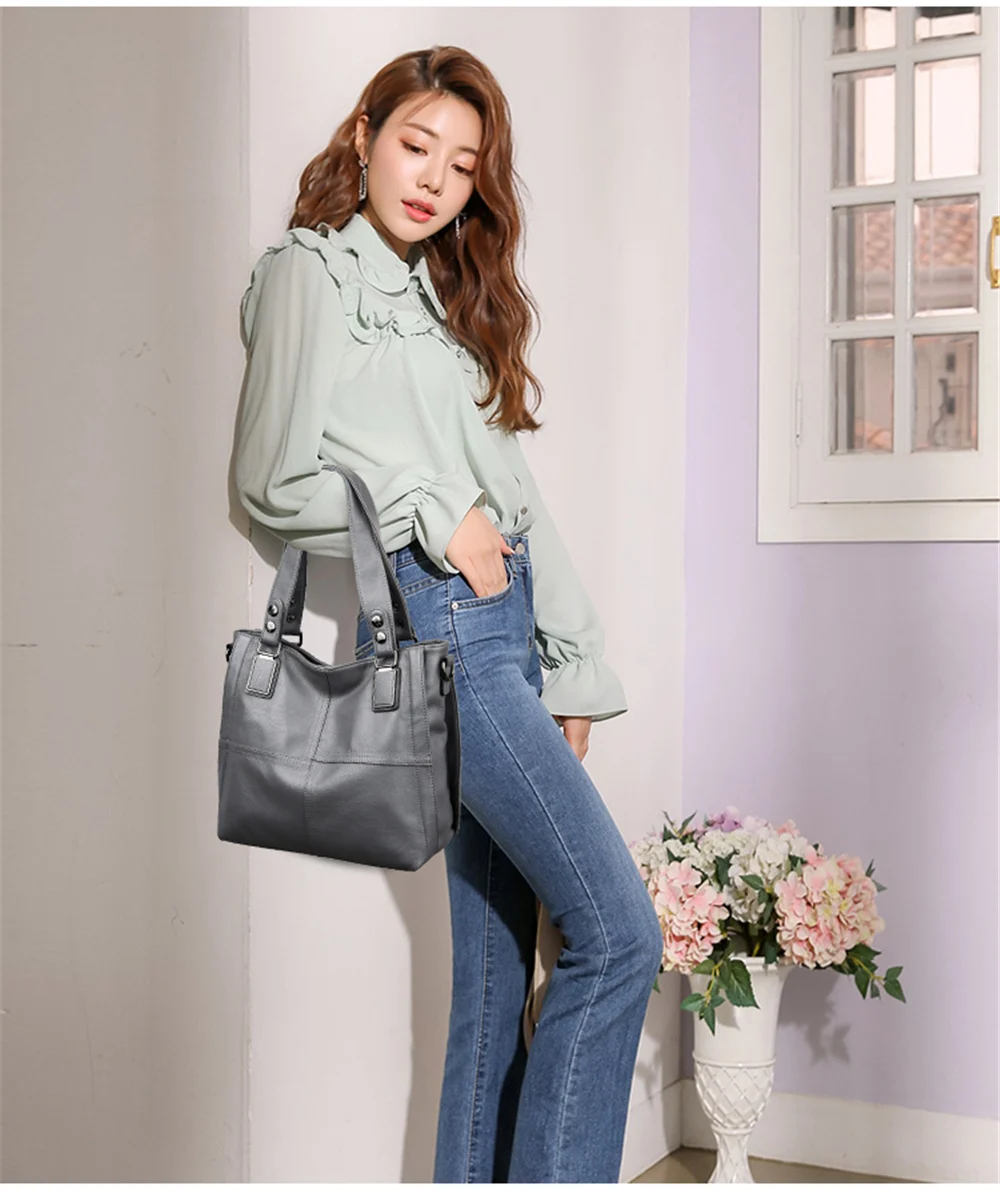 Sac A основной Femme Лоскутные кожаные роскошные сумки женские сумки дизайнерские женские ручные сумки Большие женские сумки через плечо Повседневная Сумка-тоут