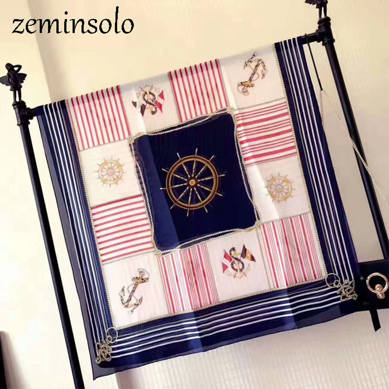 2018 роскошный брендовый женский шелковый шарф модный Мягкий Гладкий летний на