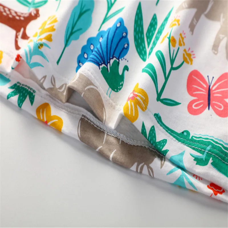 Детское летнее платье с коротким рукавом и принтом тигра | Детская одежда обувь