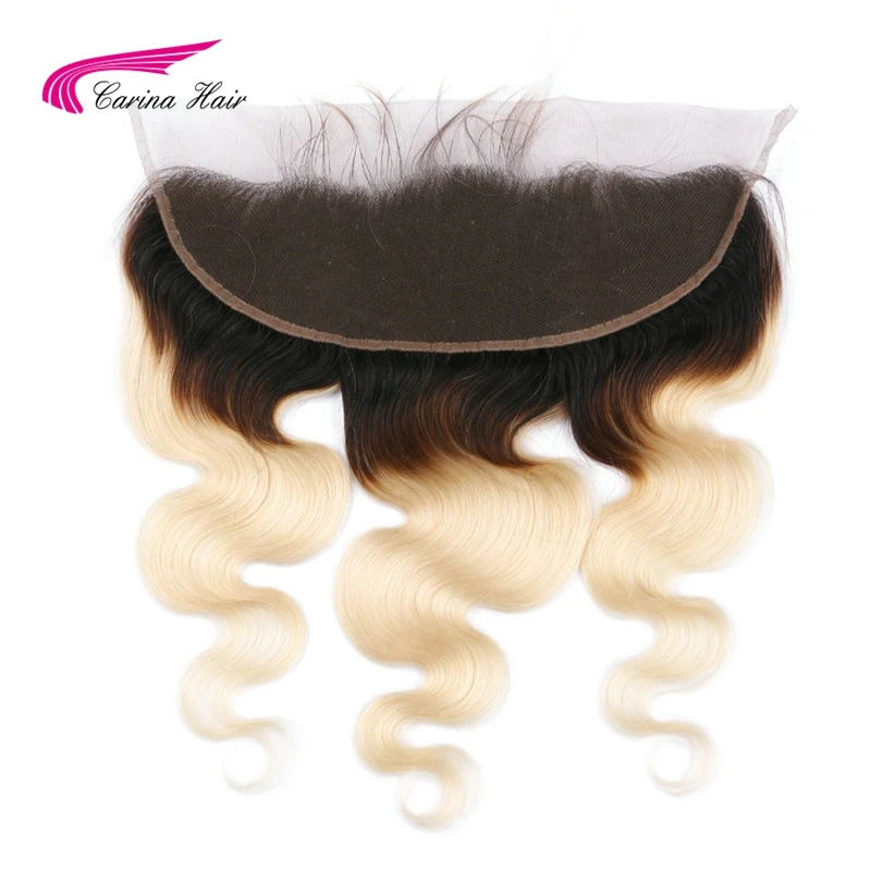 Carina волосы бразильские Remy человеческие Ombre 1b/613 блонд 13*4 Кружева Фронтальная