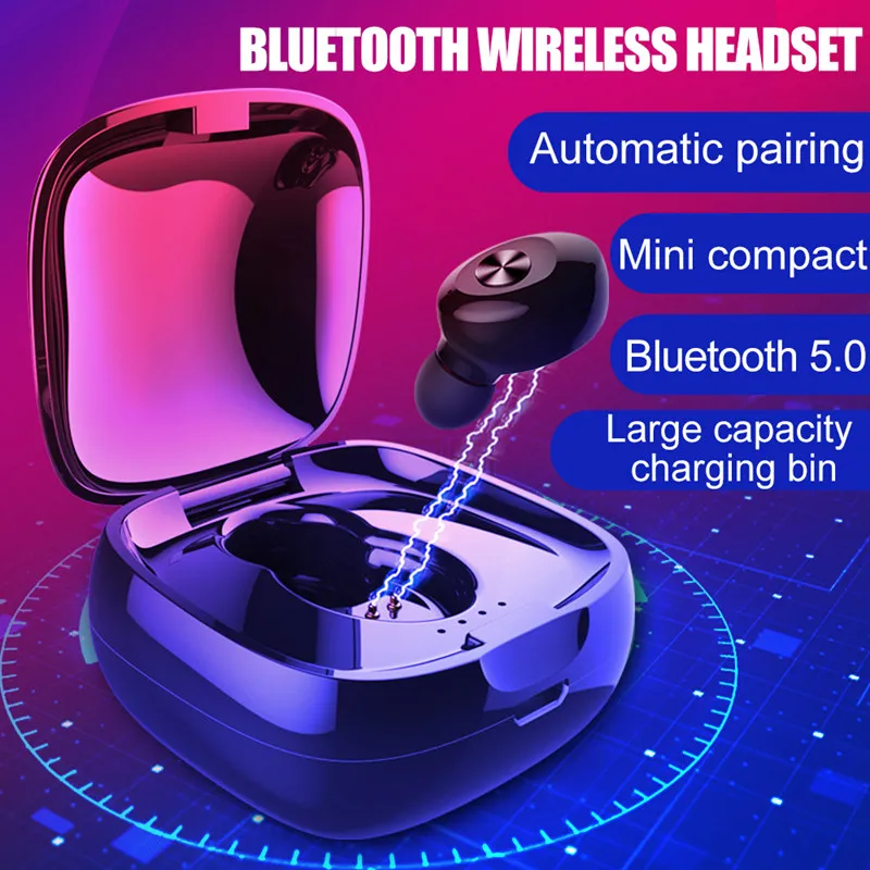 Hangrui 5,0 TWS беспроводные наушники Airdots Bluetooth HIFI спортивные водонепроницаемые наушники Handsfree Bluetooth наушники USB гарнитура